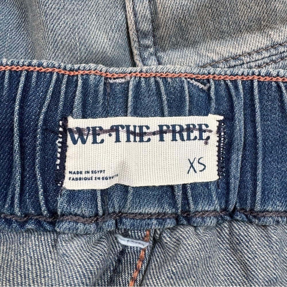 NWT Free People We The Free Second Chances Drawstring Jean Shorts Blue XS - Picture 8 of 15